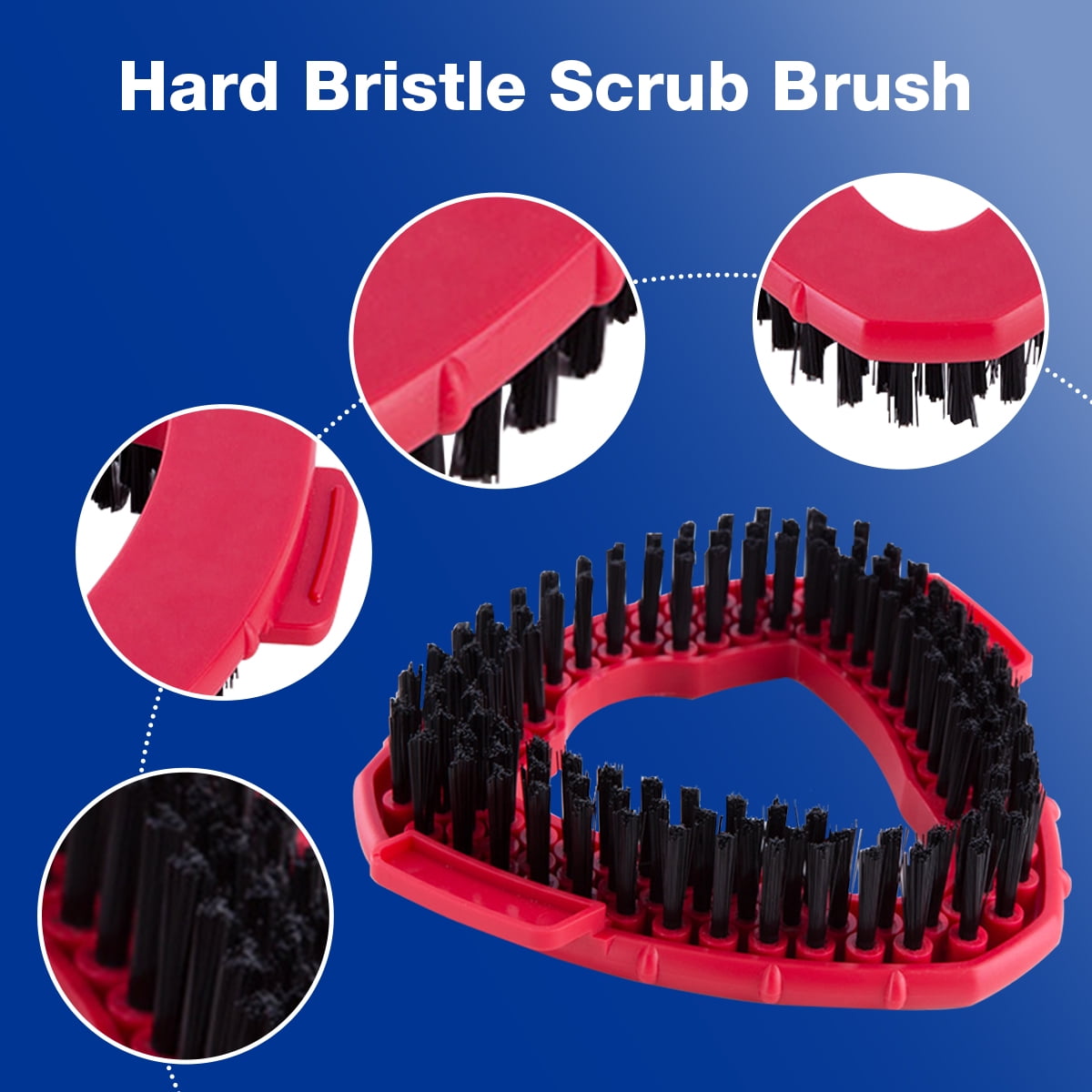 Oceda Spin Mop Scrub Brush - 2 Pack Replacement Heads For Easywring 1 Tank System - Stiff Bristle Cleaning Brush