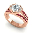 thumbnail image 2 of 2.35 Ct Beautiful Natural Diamond Red Ruby Gemstone Wedding Ring for Ladies Solid 18K Rose Gold Size 8 by Diamond-Capitals, 2 of 8