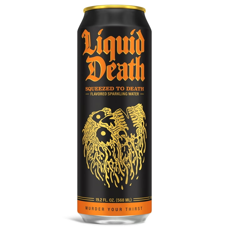 Liquid Death, Squeezed to Death, Orange-Flavored Sparkling Water