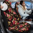 thumbnail image 2 of Uorisanigo Car Seat Covers for Front Seats – Comfort and Protection Red Rose Front Seat Cover, 2 PCS Interior Accessories Covers for Car Truck Van SUV Seats Protection, 2 of 7