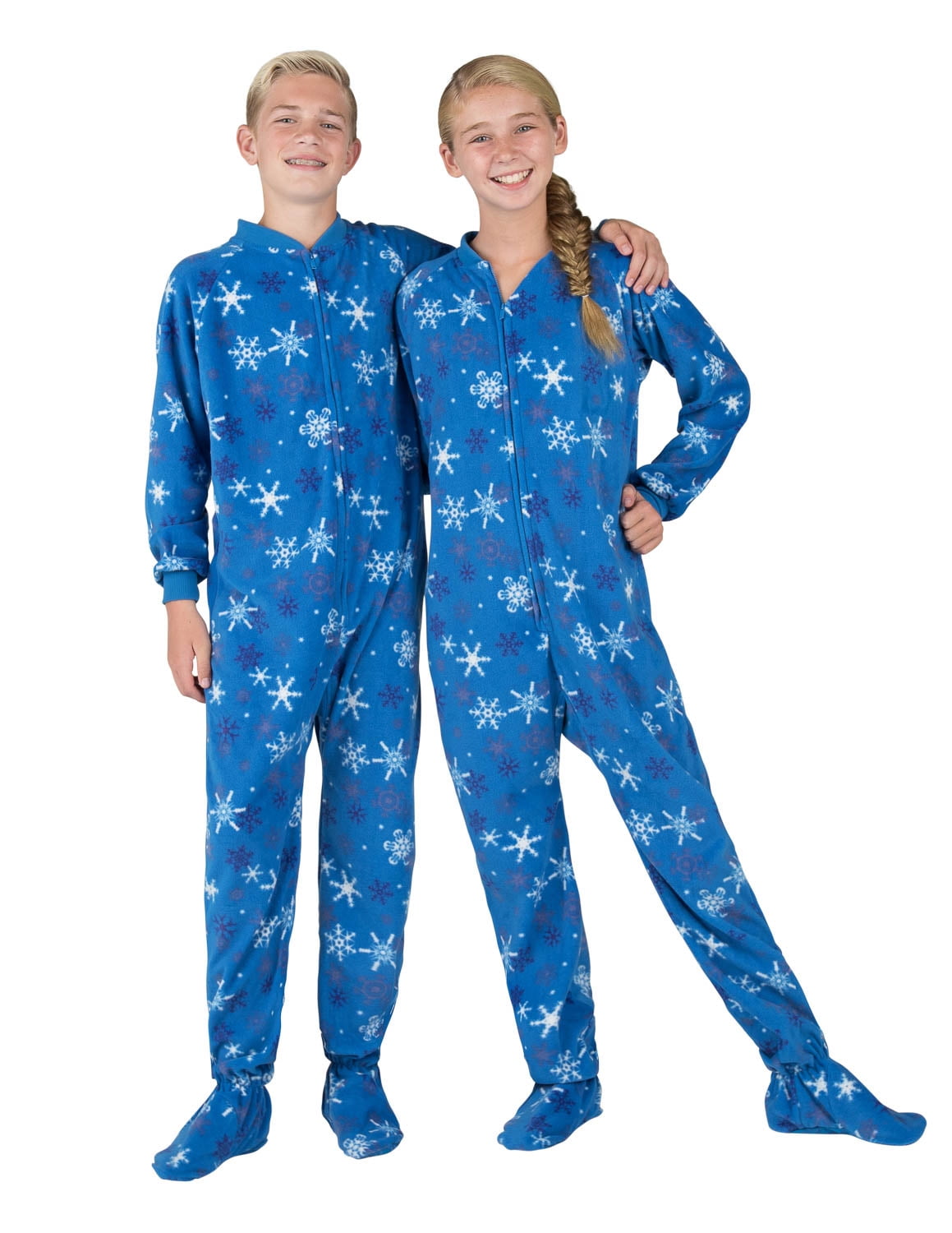 Footed Pajamas - Footed Pajamas - Its A Snow Day Kids Fleece Onesie ...