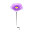 thumbnail image 3 of Comedero para pájaros con estaca de metal Comedero para pájaros Césped Patio exterior Patrón de flores Clima púrpura, 3 of 9