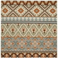 thumbnail image 6 of SAFAVIEH Veranda Dogon Southwestern Indoor/Outdoor Area Rug, 6'7" x 9'6", Green/Terracotta, 6 of 9