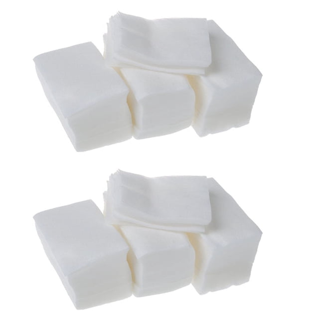 640Pcs Lady White Nail Polish Remover Rectangular Face Cleaning Cotton Pads