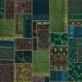 thumbnail image 1 of Ahgly Company Indoor Square Oriental Turquoise Blue Modern Area Rugs, 3' Square, 1 of 4