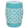 thumbnail image 3 of 18" Blue Moroccan Garden Stool, 3 of 7