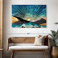 thumbnail image 3 of Elephant Stock Sunrise Abstract Wall Art - Horizontal Canvas Wall Art - Living Room Wall Decor - Nature Canvas - Teal And Blue Decor - 48" x 32", 3 of 8