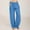 Blue, variant on TMOYZQ Women's Summer Cotton and Linen Wide Leg Pants with Pockets Casual Elastic Waist Drawstring Lounge Pants Loose Work Long Trousers S-4XL