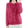 thumbnail image 2 of Lixiuxyad Womens Cardigans Cardigan Knit Button Down Sweater Stylish And Comfortable Outerwear For Daily Wear,Pink, 2 of 4