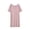 Pink, variant on Womens Pajamas Solid Short Sleeve Crew Neck Open Back Rayon Thin with Patch Pocket