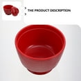 thumbnail image 1 of FONDOTIN Japanese Dishes Miso Bowl with Lid Round Red Plastic Dust-proof 1 Set, 1 of 5