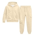 thumbnail image 5 of Boys Sweatsuit Boy 2 Piece Outfit Kids Tracksuit Zip Up Hooded Sweatshirt Athletic Jogger Sweatpants 2T-14T, 5 of 5