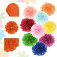 thumbnail image 3 of 20Pcs Paper Pom Poms, 8 Inch Paper Flowers Tissue Paper Flowers Mexican Paper Flowers for Birthdays Party Wedding Orange Red, 3 of 6