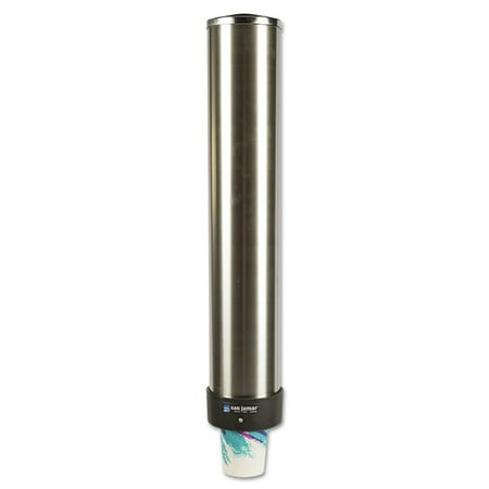 

San Jamar C3400P Large Water Cup Dispenser w/ Removable Cap Wall Mounted Stainless Steel