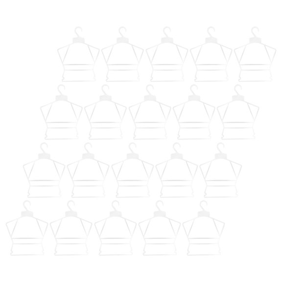 WHAMVOX 20pcs White Plastic Baby Clothes Hangers for Nursery Organizing Infant Toddler Clothing Display