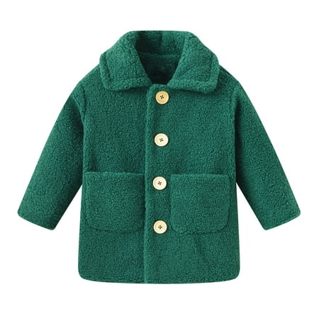 

SUNYUAN Fall Winter Savings Toddler Kids Kids Girls Fashion Cute Solid Color Windproof Padded Clothes Jacket Lapel Coat