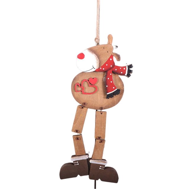 Wosthever Colgantes navideños para el hogar, accesorios colgantes para vacaciones, artesanía de DIY encantadora en forma de alce, decoración Kits de decoración para fiestas Patrón de corazón Wosthever HA069827-02