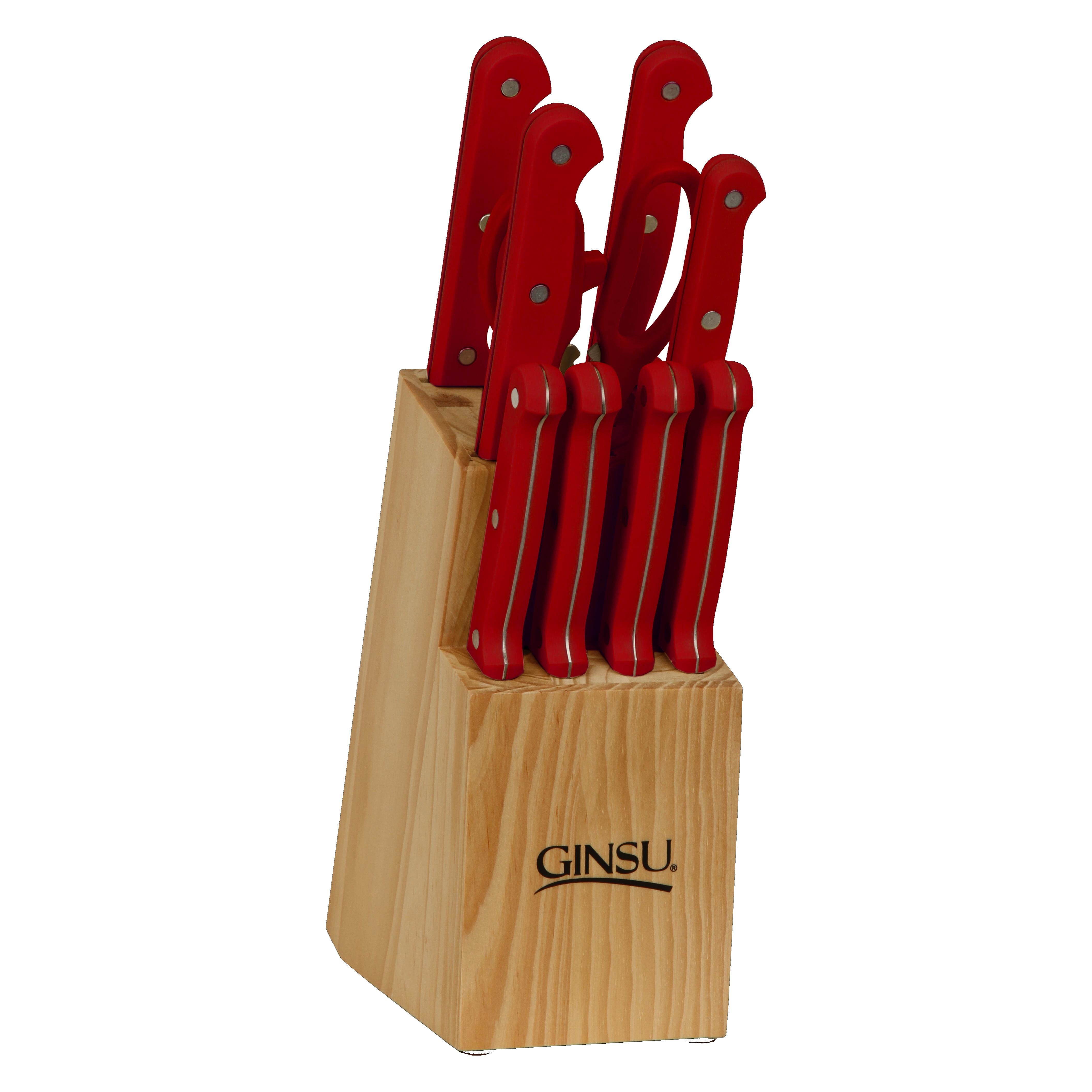 ginsu knife set with block