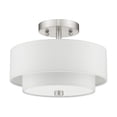 thumbnail image 6 of Livex Lighting Claremont Ceiling Mount in Brushed Nickel, 6 of 14