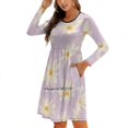 thumbnail image 1 of Lazy Daisy Pattern Sweetheart Knot Flared Dress Fashion Design Large Size Loose Dress Flowers Floral Floral Pattern Floral, 1 of 5