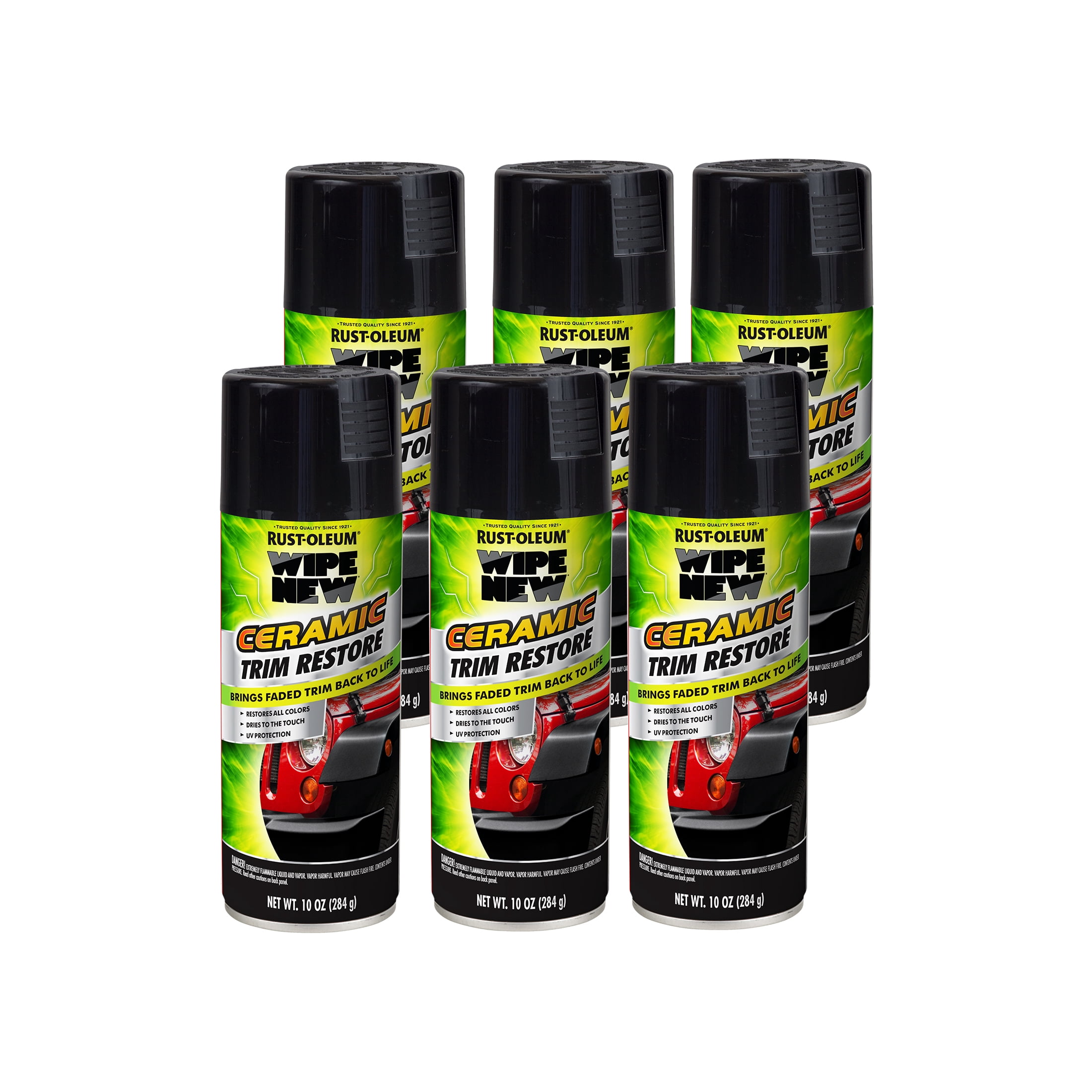 6 Pack, Black, Rust-Oleum Wipe New Automotive Blazing Wet Tire