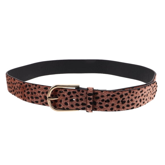 Hytrove Cinturón Mujer Con Estampado De Leopardo Café Estilo Vintage Ancho Con Pin Para Jeans Y
