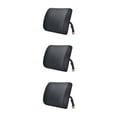 thumbnail image 2 of Transemion Relieve Back Pain Memory Cotton Lumbar Support Pillow Wide Application black 33x32x10cm 3Set, 2 of 6