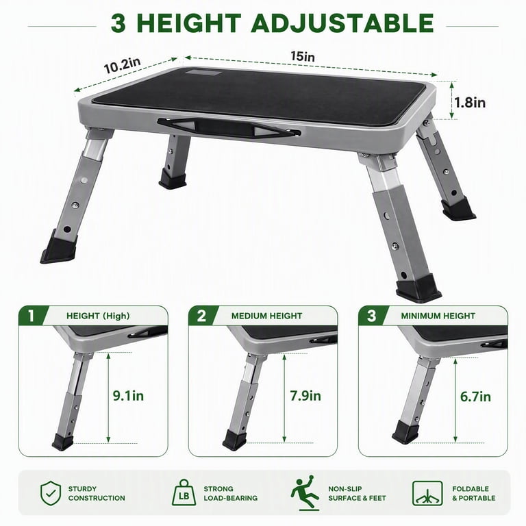 Lafati Folding RV Step Stool, Anti-Slip Platform, 330 lb Capacity photo 2
