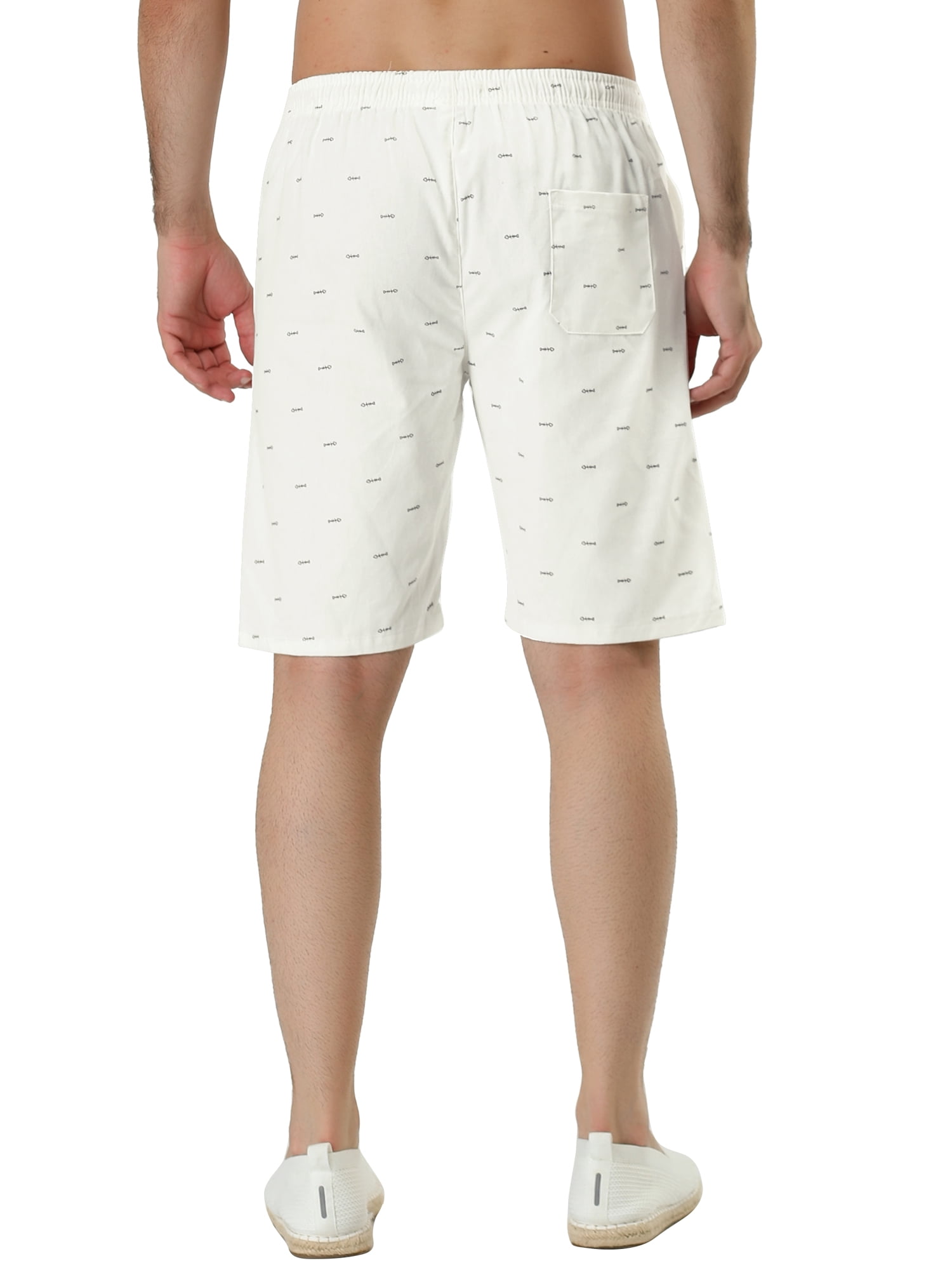 Men's Summer Swim Elastic Waistband Drawstring Patterned Beach Board Shorts