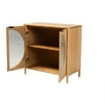 thumbnail image 2 of Baxton Studio Naresh Mid-Century Modern Transitional Natural Brown Bamboo Wood 2-Door Storage Cabinet, 2 of 5