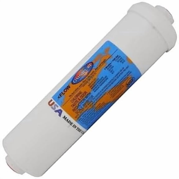 IPW Industries Inc-Omnipure - (K5533-JJ) - 10" x 2.5" T40 GAC Coconut Carbon Inline Filter 1/4" OD Quick Connect