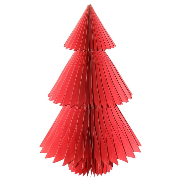 Briarwood Lane Christmas Honeycomb Paper Decor 11.81x8 Red Tree Honeycomb - Extra Large Magnetic For Christmas Honeycomb Paper Decor Party Centerpiece Decoration