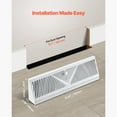thumbnail image 2 of KFFKFF 15-Inch Floor Vents, Set of 10 Baseboard Vents, HVAC Robust Walk-On Iron Floor Grates, Anti-Rust and Anti-Flaking Air Vent Redirector Adjustable with Metal Regulator, 2 of 9