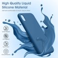 thumbnail image 2 of Liquid Silicone Case for iPhone X (5.8''), [Scratch-Resistant, Anti-Fingerprint, Shockproof] Protective Slim Fit Phone Case, 4-Layer Cover with Microfiber Lining, Silky-Soft Touch, Blue, 2 of 14