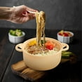 thumbnail image 4 of Kieccall Ramen Bowl Set Bamboo Fiber Microwave Safe Bowls for Home Kitchen Dining with 6-Piece 40.58 fl oz Set, 4 of 7