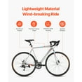thumbnail image 5 of KFFKFF Street Bicycle, 700C Wheelset Performance Cycle, L-TWOO 14 Gears Urban Traveler Road Bike, Metropolitan Adult Athletic Bicycle with Featherweight Aluminum Alloy Structure, Drop Handlebar, 5 of 9