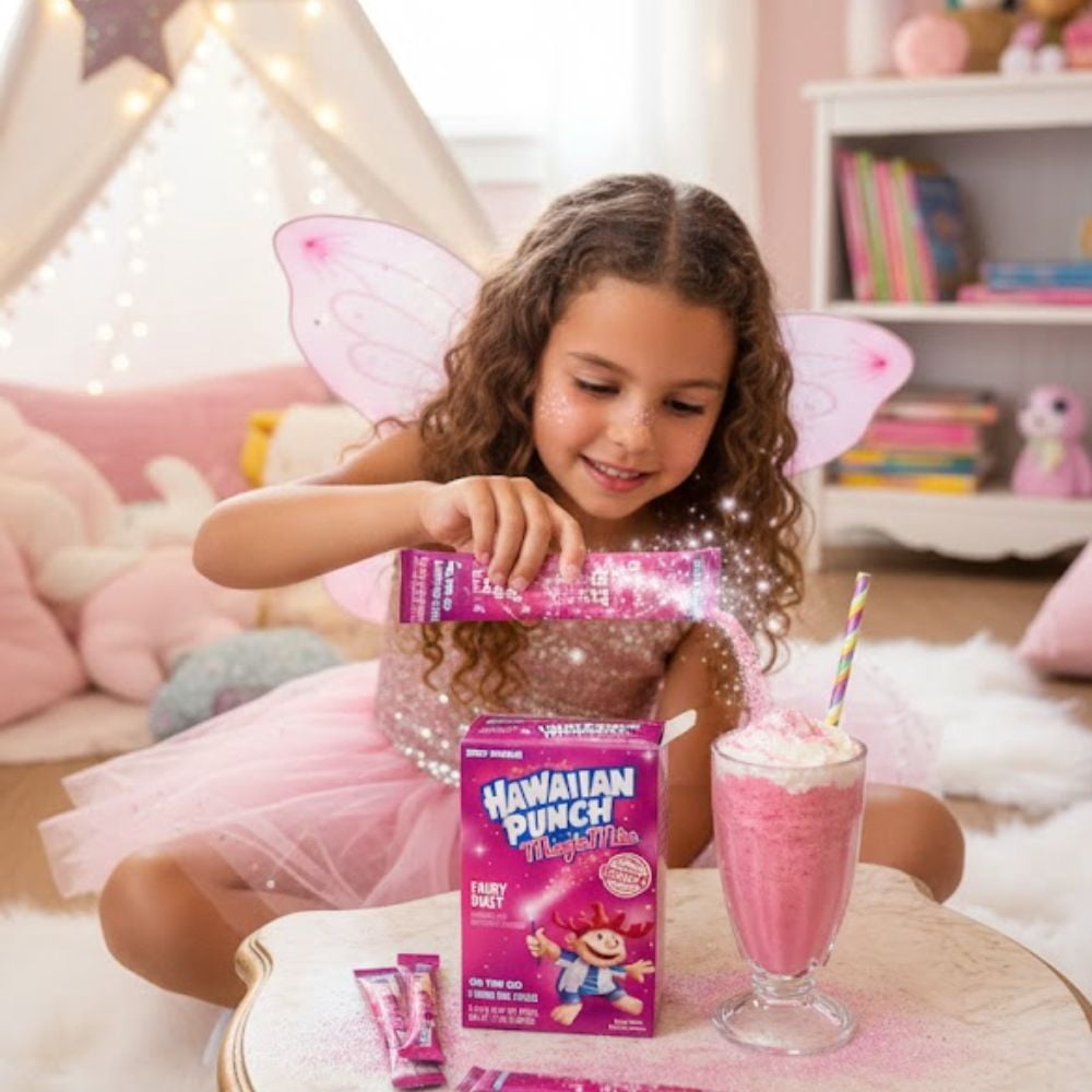 Hawaiian Punch Magic Mix Fairy Dust Drink Mix (2 Pack)  Zero Sugar On-The-Go Powder Sticks with Vitamin C