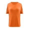 thumbnail image 4 of MAIHAN Women Tshirts Cotton Casual Summer Boho Tops Solid Color Flowy Tops Basic Workout Clothes Spring Fashion Outfits 2026, 4 of 4
