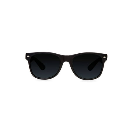 Black Classic Vagabond Style Sunglasses (Includes Soft Case)
