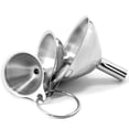 thumbnail image 3 of USIONE 6 Pack Stainless Steel Mini Kitchen Funnels - Food-Grade, High Heat Resistant & Durable Metal Funnels for Liquid, Dry Ingredients, Cosmetics, Spices, Powder, 3 of 10