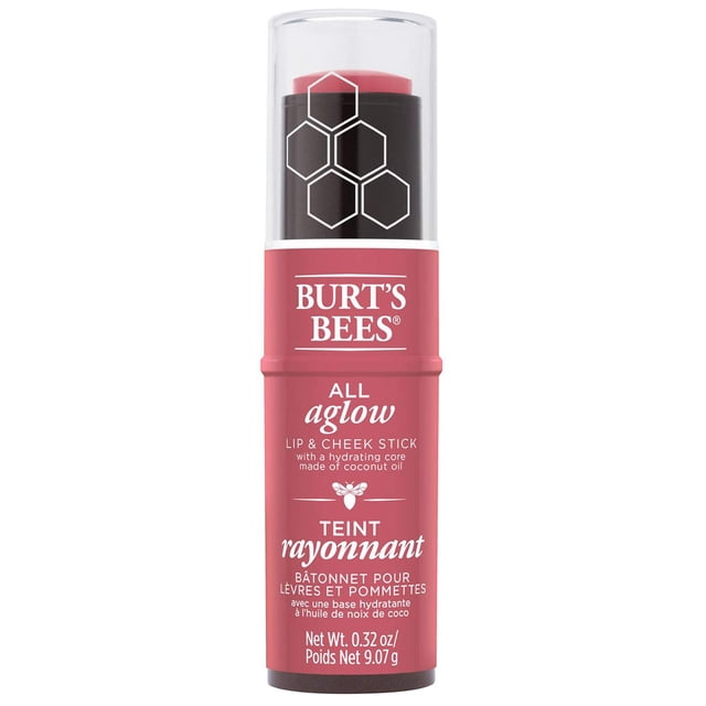 Barra para labios y mejillas Burt's Bees All Aglow Peony Pool, 9 ml