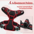 thumbnail image 4 of Arnés para perros Rabbitgoo sin tirones, ajustable, negro y rojo, XL, 4 of 7
