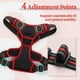 thumbnail image 4 of Arnés para perros Rabbitgoo sin tirones, ajustable, negro y rojo, XL, 4 of 7