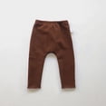 thumbnail image 1 of Laklulu Leggings para bebé Pantalones sencillos con nalgas grandes para niños y niñas Ropa de otoño e invierno （Café profundo）,80cm, 1 of 5