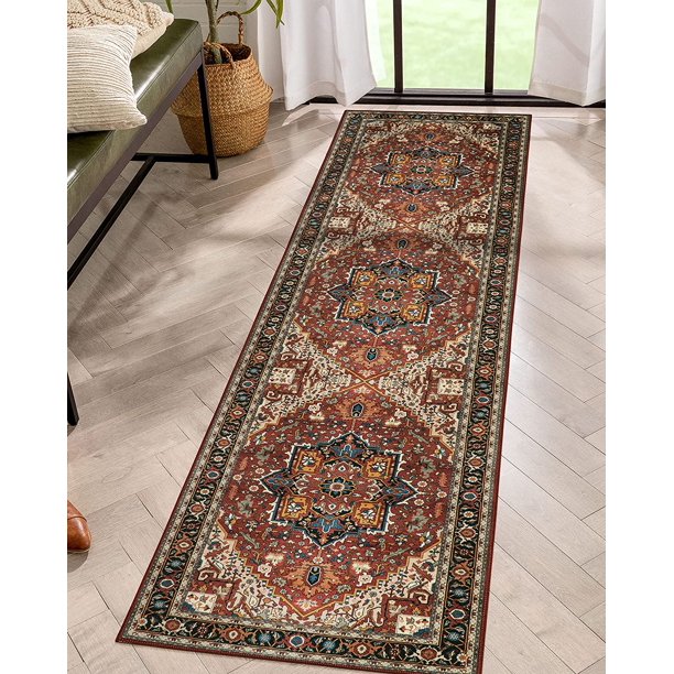 Washable Runner Rug 2x6 Low Pile Kitchen Rug Runners for Hallways