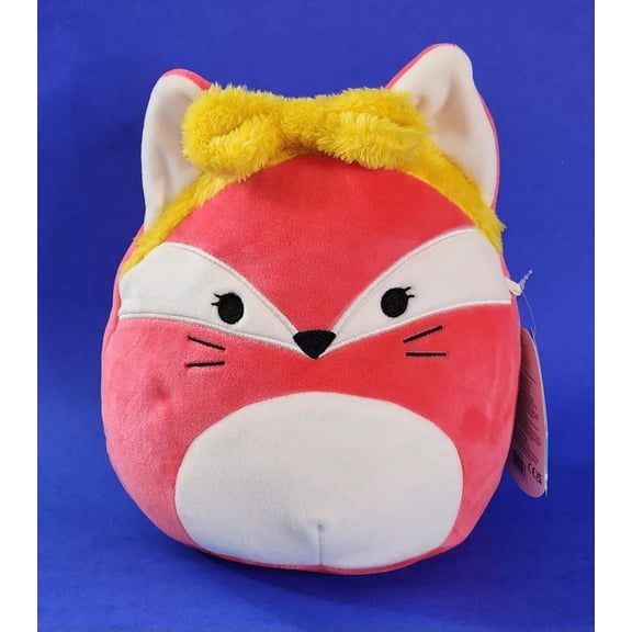 Squishmallows Fifi the Red Fox Wearing a Yellow Headband 8" NWT