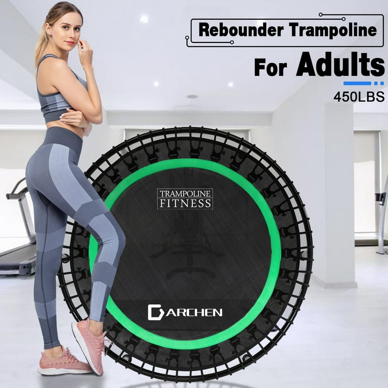 Darchen 450 lbs Mini Trampoline for Adults, Indoor Small Rebounder Exercise  Trampoline for Workout Fitness for Quiet and Safely Cushioned Bounce, [40  Inch] 