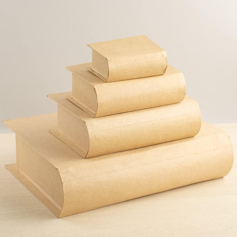 Factory Direct Craft Paper Mache Book Box Set, Set of 4, Nested