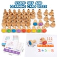 thumbnail image 3 of BUSY EDITION Letter Stamps for Kids, 71-Piece Wooden Alphabet and Number Stamp Set with Flashcard Learning Cards Ages 3-6, 3 of 8