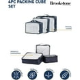 thumbnail image 2 of Brookstone 4-Piece Packing Cube Set Apparel Luggage Organizer and Shoe Bag, Travel Essentials, 2 of 7